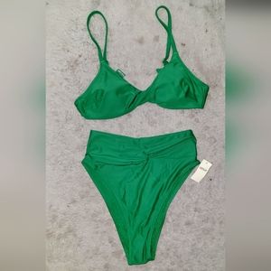 Aerie Bikini Set in Emerald Green Size XS